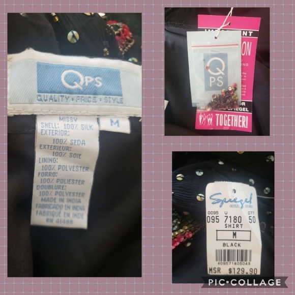 Spiegel Deadstock Vintage Beaded Button Up Blouse - Picture 7 of 7